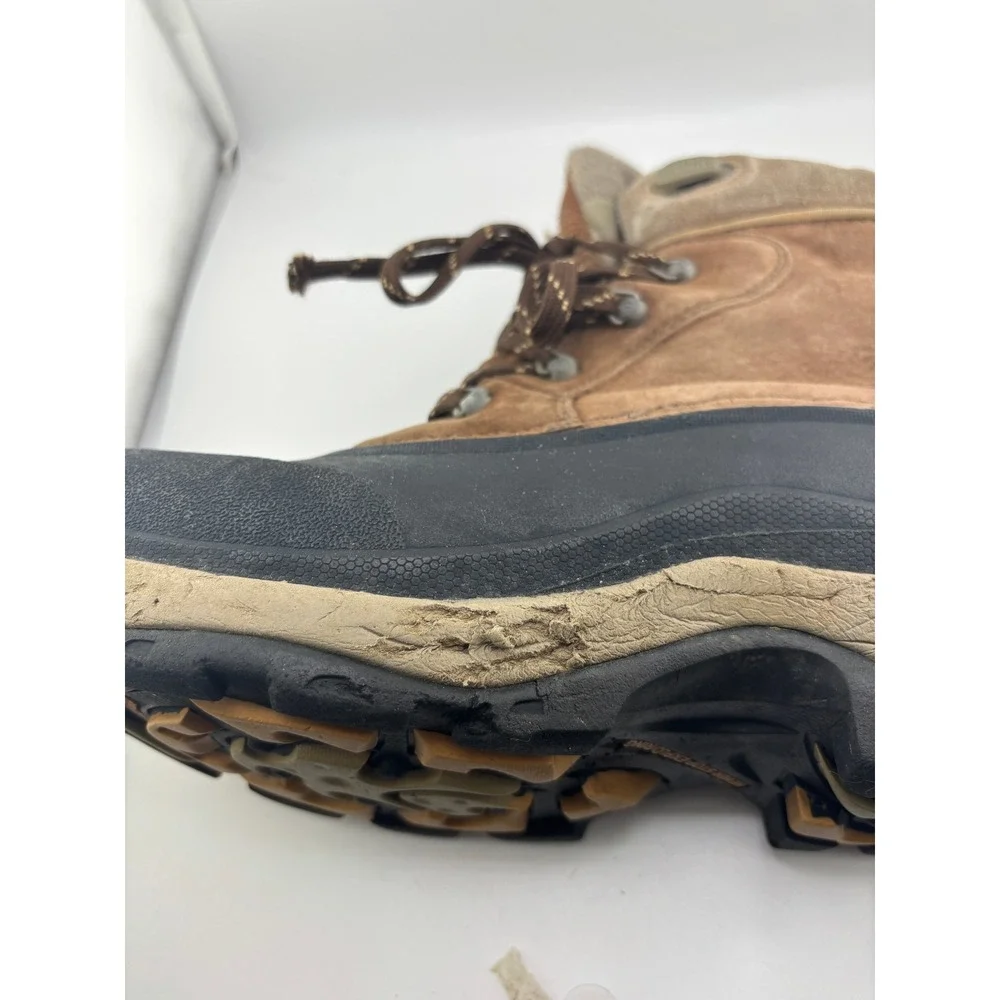 The North Face Mens Waterproof Winter Snow Boots Brown Suede Size 11 N-3343